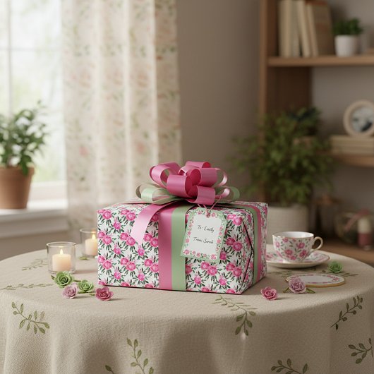 Rosa Rose Geschenkpapier