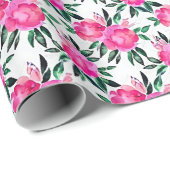 Rosa Rose Geschenkpapier (Rolleneckpunkt)