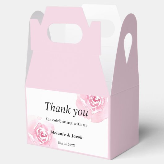 Rosa Rose Geschenkschachtel (Geöffnet)