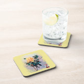 Rosa/Rose Getränkeuntersetzer (Rechte Seite)