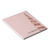Rosa Rose Glam Personalisiert Notizblock (angewinkelt)