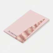 Rosa Rose Glam Personalisiert Post-it Klebezettel (angewinkelt)