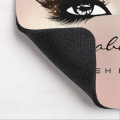 Rosa Rose Glitzer Name Beauty Lashes Makeup Mousepad (Ecke)