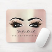 Rosa Rose Glitzer Name Beauty Lashes Makeup Mousepad (Mit Mouse)