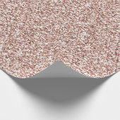 Rosa Rose Glitzer Pinselspitze Girly Makeup Geschenkpapier (Ecke)