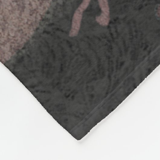 Rosa Rose Glitzer Rose Dunkle Blütengläser Elegant Fleecedecke (Ecke)