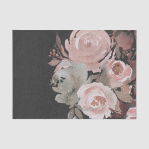 Rosa Rose Glitzer Rose Dunkle Flora Glam Chic Seidenpapier