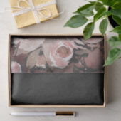 Rosa Rose Glitzer Rose Dunkle Flora Glam Chic Seidenpapier (Geschenk)