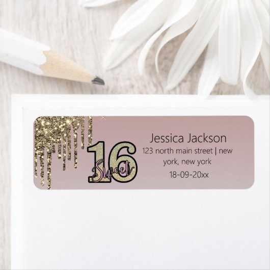 Rosa Rose Gold 16 . Geburtstag (Insitu)
