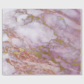 Rosa Rose Gold Abstrakt Marmor Glam Stone Pinsel Geschenkpapier (Flach)