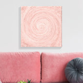 Rosa Rose Gold Abstrakte Kreise Rose Leinwanddruck (Insitu (Wohnzimmer))