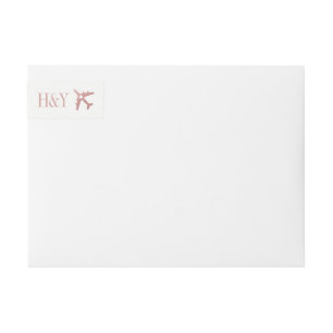 Rosa Rose Gold Airplane Thema Adresse