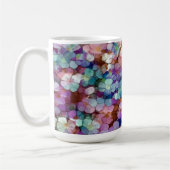 Rosa Rose Gold Aquamarin Mosaik Millefiori Blume Kaffeetasse (Links)