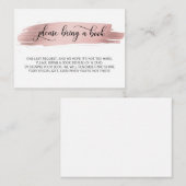 Rosa Rose Gold Bitte bringen Sie eine Babydusche Begleitkarte (Vorne/Hinten)