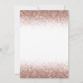 Rosa Rose Gold Black Glitzer Ballon Geburtstag Einladung (Rückseite)