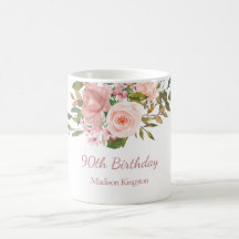 Rosa Rose Gold Blume 90. Geburtstagsparty Geschenk