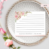 Rosa, Rose Gold Blumenkarte Brautparty Rezept Kart