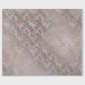 Rosa Rose Gold Blumenpulver Blumensilber Geschenkpapier (Flach)