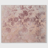 Rosa Rose Gold Blumenpulver grungy Metallic Geschenkpapier (Flach)