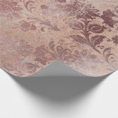 Rosa Rose Gold Blumenpulver grungy Metallic Geschenkpapier (Ecke)