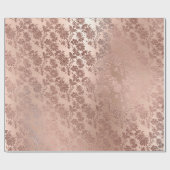 Rosa Rose Gold Blumenpulver Royal Delikat Geschenkpapier (Flach)