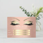 Rosa Rose Gold Blush Eyes Geschenkkarte (Stehend Vorderseite)