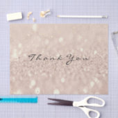 Rosa Rose Gold Blush Glitzer Danke Blush Seidenpapier (Handwerk)