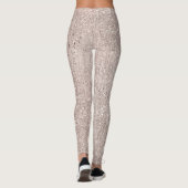Rosa Rose Gold Blush Glitzer Ivory Titanium Glam Leggings (Rückseite)