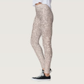 Rosa Rose Gold Blush Glitzer Ivory Titanium Glam Leggings (Links)