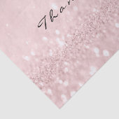 Rosa Rose Gold Blush Glitzer Vielen Dank Seidenpapier (Ausschnitt)