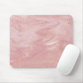 Rosa Rose Gold Blush Gold Geschmolzener Stone Marm Mousepad (Mit Mouse)