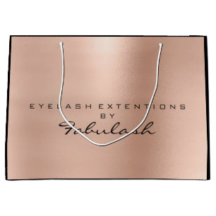 Rosa Rose Gold Blush Höhepunkt Minimales Branding Große Geschenktüte