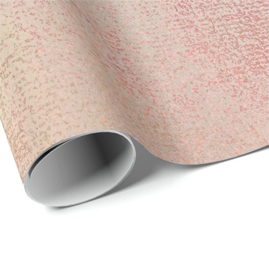 Rosa Rose Gold Blush Peach Gold Meister Geschenkpapier (Rolleneckpunkt)