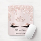 Rosa Rose Gold Blush Tropfen Funkelnd Lotus Name R Mousepad (Mit Mouse)
