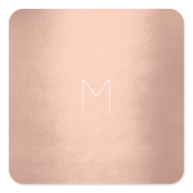 Rosa Rose Gold Blush Weißes Pulver Minimales Monog