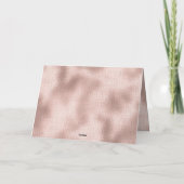 Rosa Rose Gold Bow Geburtstag Karte (Rückseite)