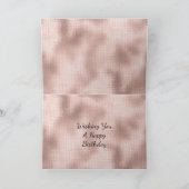 Rosa Rose Gold Bow Geburtstag Karte (Innenseite)