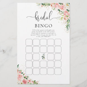 Rosa Rose Gold Brautparty Bingo