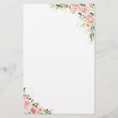 Rosa Rose Gold Brautparty Bingo (Rückseite)