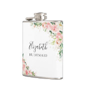 Rosa Rose Gold Brautparty Flachmann (Links)