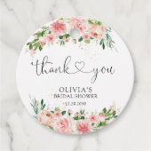 Rosa Rose Gold-Brautparty-Geschenk-Tag Geschenkanhänger (Vorderseite)