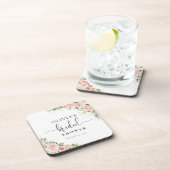 Rosa Rose Gold Brautparty Getränkeuntersetzer (Rechte Seite)