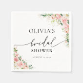 Rosa Rose Gold Brautparty Napoleon Serviette (Vorderseite)