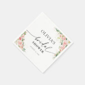 Rosa Rose Gold Brautparty Napoleon Serviette (Ecke)