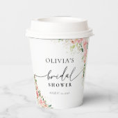 Rosa Rose Gold Brautparty Paper Cup Pappbecher (Rückseite)
