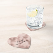 Rosa Rose Gold Brautparty Untersetzer (Vor Ort)