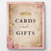 Rosa Rose Gold Cards und Geschenke Zeichen Fotoplatte (Vorderseite)