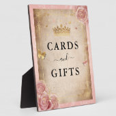 Rosa Rose Gold Cards und Geschenke Zeichen Fotoplatte (Seite)