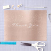 Rosa Rose Gold Confetti Blush Vielen Dank Seidenpapier (Handwerk)