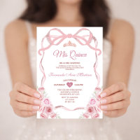 Rosa Rose Gold Crown Blumenstrauß Ribbon Mis Quinc